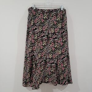 Jm Collection‎ Womens Maxi Skirt Size 12 Floral Cottagecore Feminine Boho
